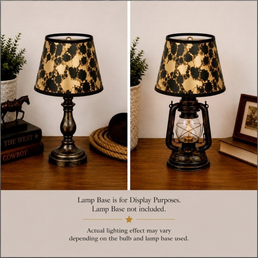 Vintage Tortoise Marbled Clip On Mini Lampshade 4" Gold Bronze Black USA Torte